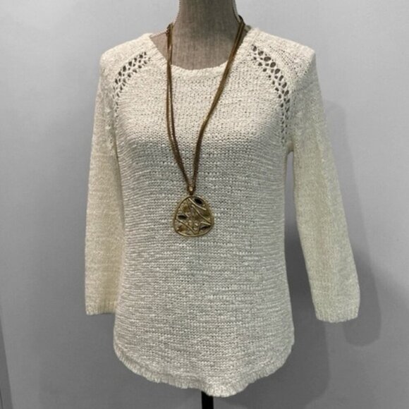 The Limited Creme Knit Sweater - Picture 2 of 16
